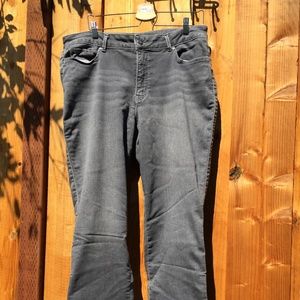 Curvy Fit Straight Leg Grey Pants 2X NEW